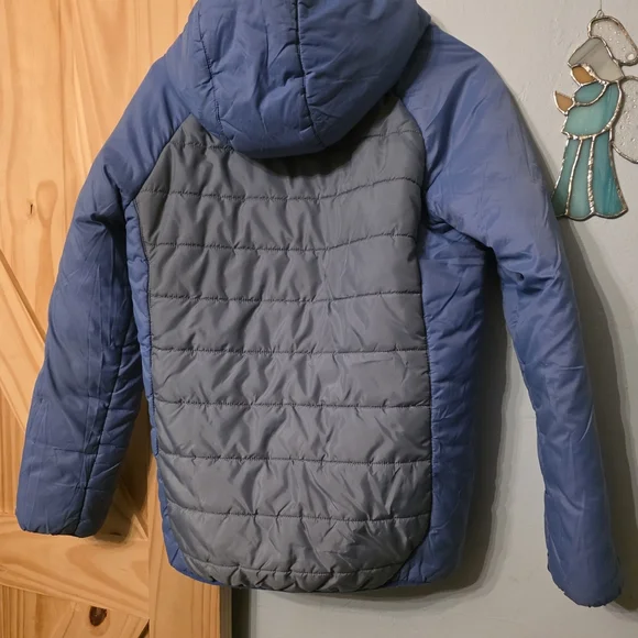 Under Armour Blue Hooded Cold Gear Puffer Jacket Sz Youth Large - Picture 7 of 8